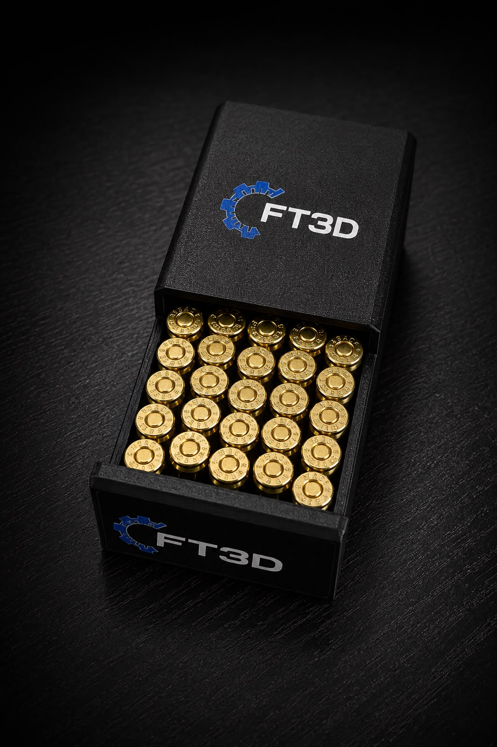 Personalized 3D printed ammo storage box with custom name 1