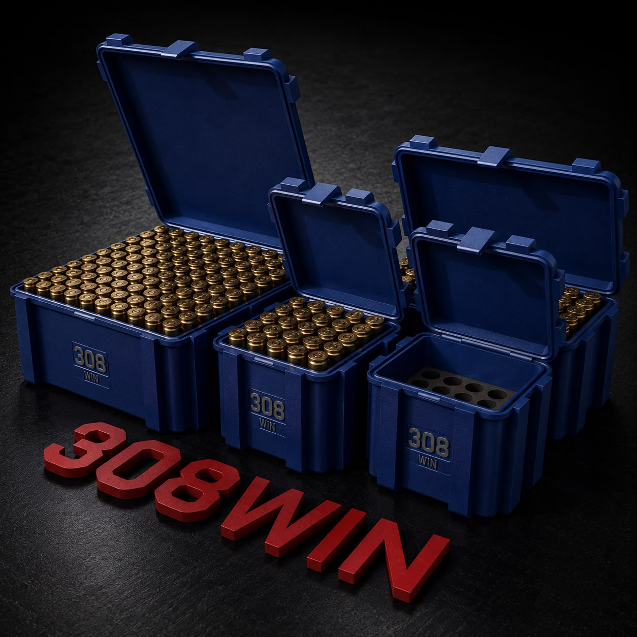 Personalized 3D printed ammo storage box with custom name 2