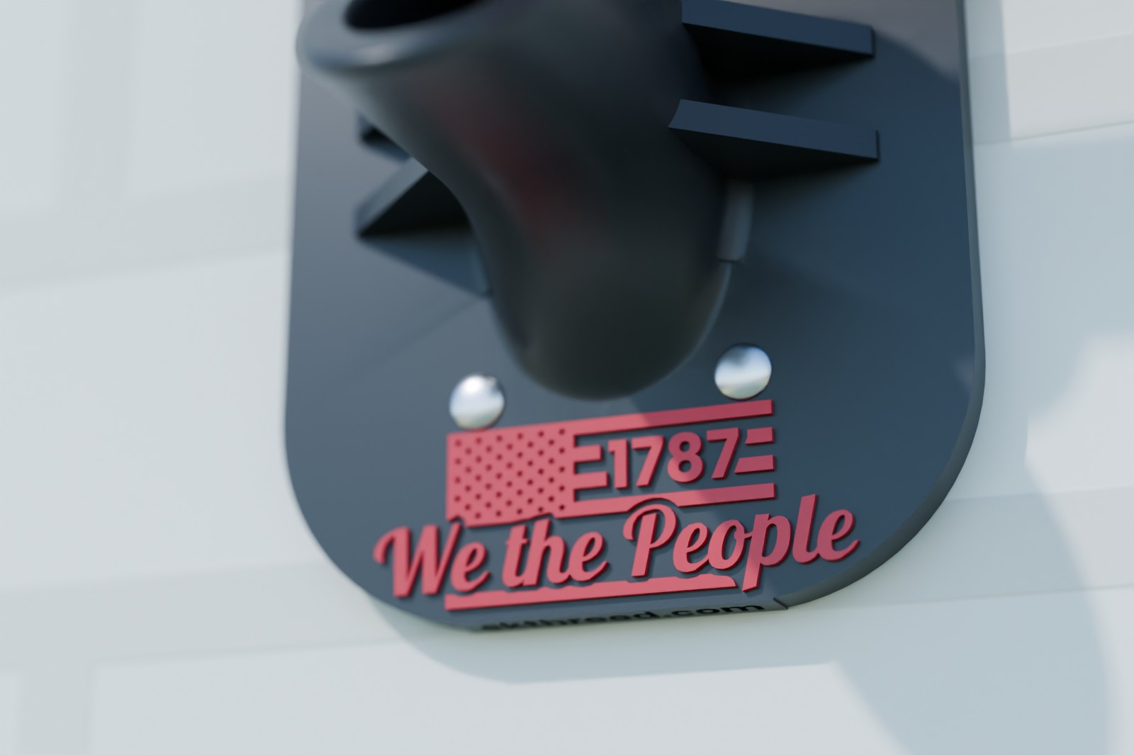 Flag pole wall mount – We the People edition – close-up